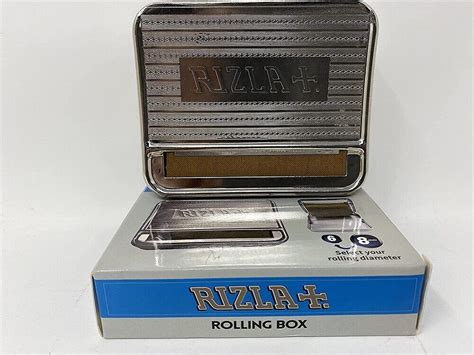 Rizla Rolling Machine Automatic Rolling Box Silver Metal Regular 